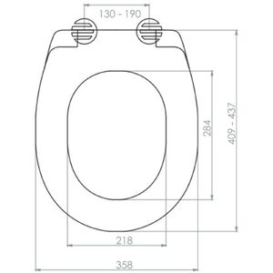 Akdeniz WC Ülőke Műanyag Fehér 1035g
