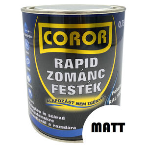Coror Rapid Zom&aacute;nc matt fekete RAL9005  0,75 L