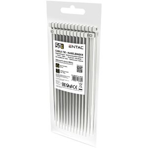 Entac K&aacute;belk&ouml;tegelő 3.6mmx300mm Feh&eacute;r 50db/csomag