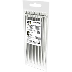 Entac K&aacute;belk&ouml;tegelő 7.6mmx400mm Feh&eacute;r 50db/csomag