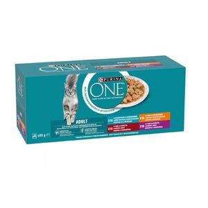 Purina One Adult csirke-marha-bárány-tengeri hallal szószban 40x85g