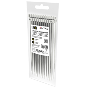 Entac K&aacute;belk&ouml;tegelő 3.6mmx150mm Feh&eacute;r 50db/csomag