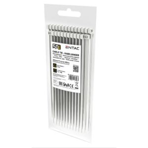 Entac K&aacute;belk&ouml;tegelő 3.6mmx200mm Feh&eacute;r 50db/csomag