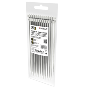 Entac K&aacute;belk&ouml;tegelő 4.8mmx200mm Feh&eacute;r 50db/csomag