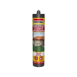 Soudal neutr&aacute;lis szilikon fekete 280 ml
